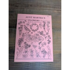 Aunt Martha's Flowers 1 Iron On Transfers 351 Floral Embroidery Patterns Booklet